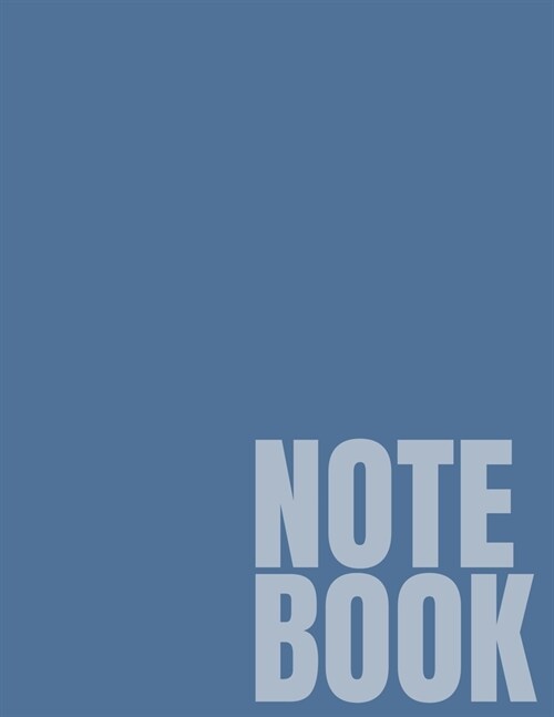 Notebook: Steel Blue College Ruled 8.5 x 11 (100 Pages) (Paperback)