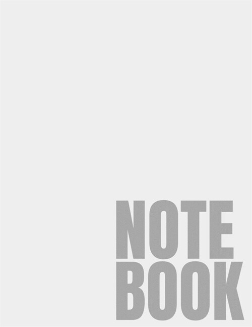 Notebook: Off White College Ruled 8.5 x 11 (100 Pages) (Paperback)