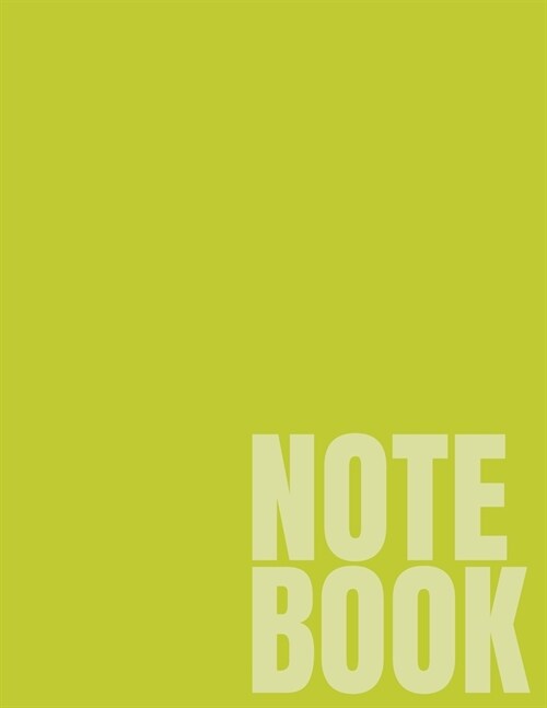 Notebook: Yellow Green College Ruled 8.5 x 11 (100 Pages) (Paperback)