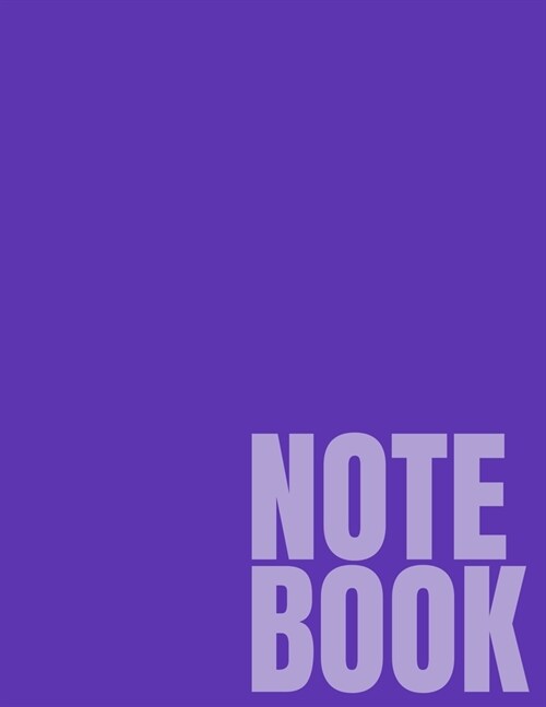 Notebook: Purple Wide Ruled 8.5 x 11 (100 Pages) (Paperback)