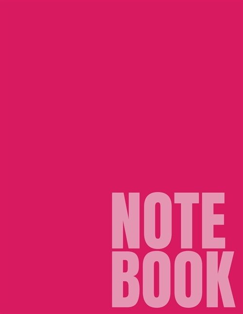 Notebook: Crimson Red Wide Ruled 8.5 x 11 (100 Pages) (Paperback)
