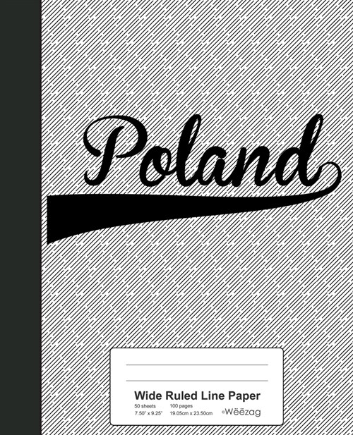Wide Ruled Line Paper: POLAND Notebook (Paperback)