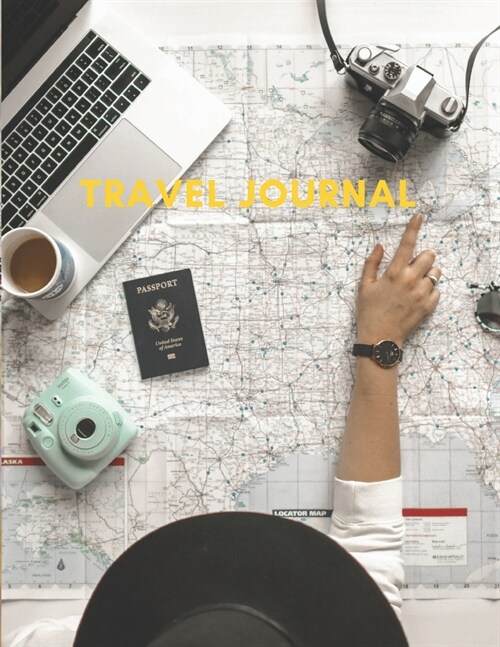 Travel Journal: To Record and Document Travel. 120 pages of lined paper. Pocket Size 8.5 x 11 Inches (Paperback)