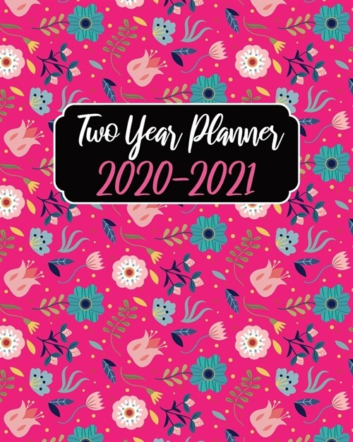 2020-2021 Two Year Planner: Cute Pink Cover, 24 Months Calendar Agenda January 2020 to December 2021 Schedule Organizer With Holidays and inspirat (Paperback)
