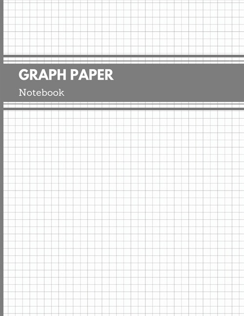 Graph Paper Notebook: Quad Rule 5x5 per Inch Composition Page Bound Comp Book, Minimalist Matte Grey Cover (Paperback)