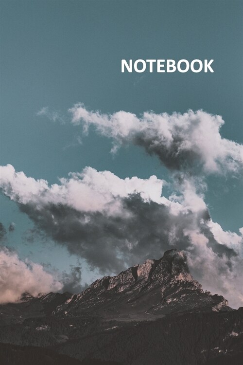 Notebook: Clouds and Mountains Compact Composition Book Daily Journal Notepad Diary Student for notes on how to plan a backpacki (Paperback)