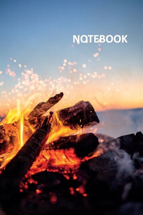 Notebook: Beachfire Stylish Composition Book Daily Journal Notepad Diary Student for notes on teenage bonfire birthday party ide (Paperback)