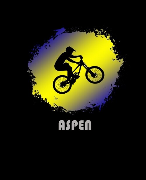 Aspen: Colorado Composition Notebook & Notepad Journal For Mountain Bikers. 7.5 x 9.25 Inch Lined College Ruled Note Book Wit (Paperback)