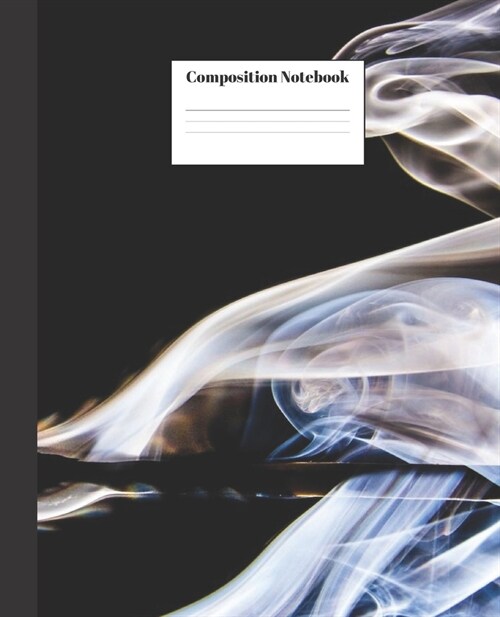 Composition Notebook: Blue & White Smoke Nifty Composition Notebook - Wide Ruled Paper Notebook Lined School Journal - 100 Pages - 7.5 x 9.2 (Paperback)