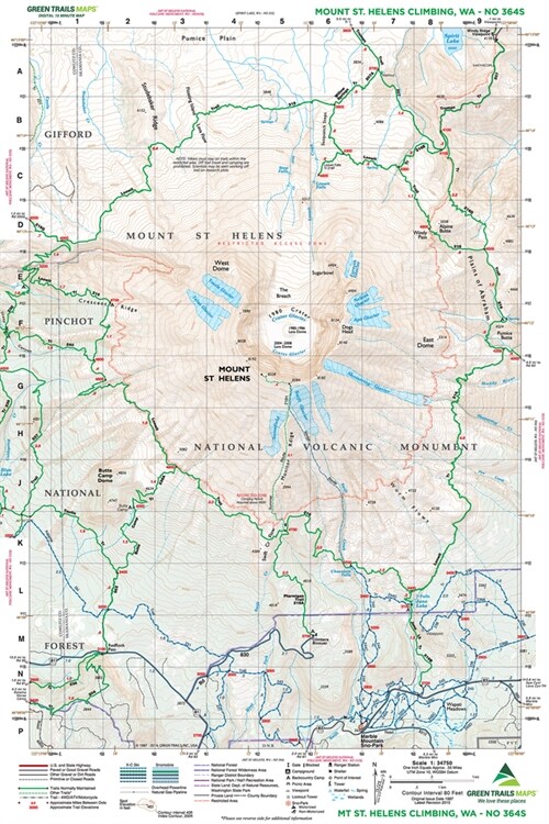 Mount St. Helens Climbing, Wa No. 364s (Other)