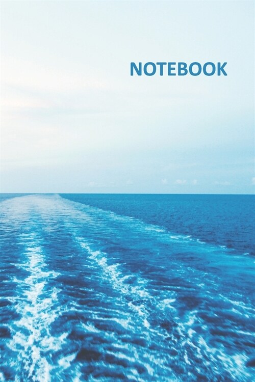 Notebook: Boat wake Pretty Composition Book Daily Journal Notepad Diary Student for researching boating adventures (Paperback)