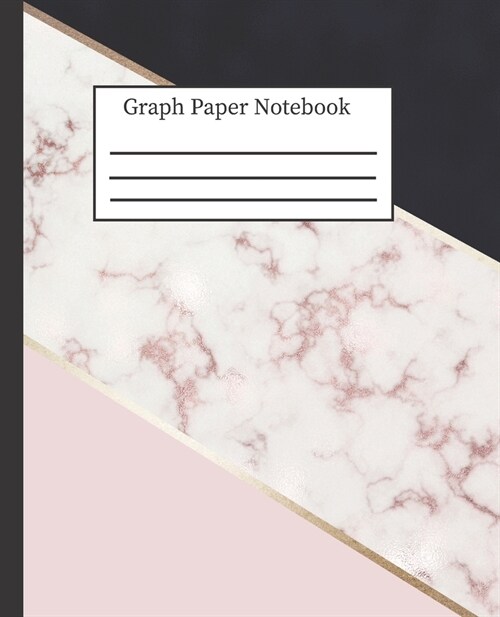 Graph Paper Notebook: 5x5 Grid Paper, Quad Ruled Graphing Composition Book for School College Students: 7.5 x 9.25 100 Pages, Pretty Navy (Paperback)