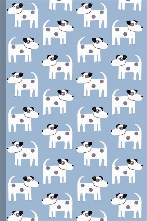 Notes: A Blank Lined Journal with Jack Russell Terrier Dog Pattern Cover Art (Paperback)
