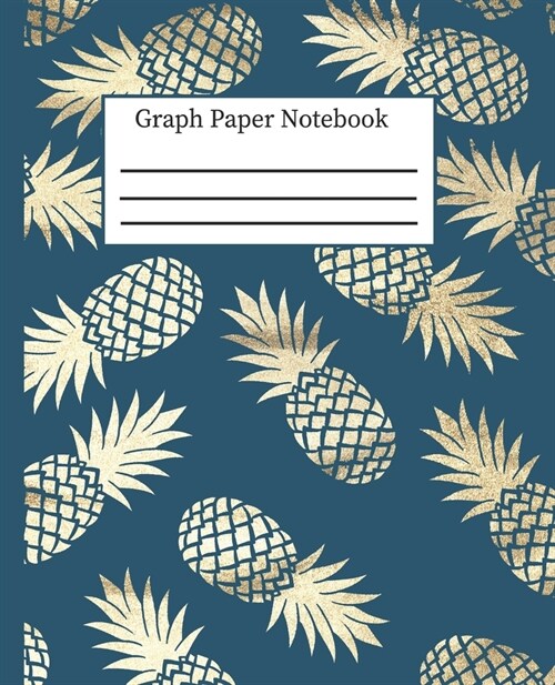 Graph Paper Notebook: 5x5 Grid Paper, Quad Ruled Graphing Composition Book for School College Students: 7.5 x 9.25 100 Pages, Pretty Navy (Paperback)