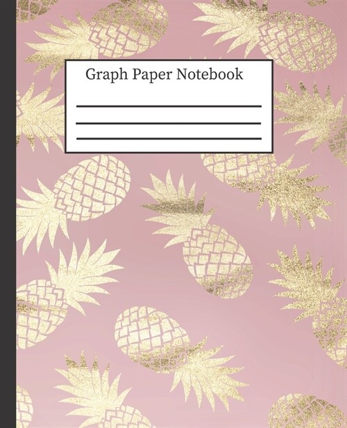 Graph Paper Notebook: 5x5 Grid Paper, Quad Ruled Graphing Composition Book for School College Students: 7.5 x 9.25 100 Pages, Pretty Pink (Paperback)