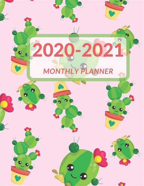 2020 - 2021 Monthly Planner: January 2020 - December 2021 - Notebook, Weekly Calendar and Organizer - Vertical Pages - Dated With To Do List & Note (Paperback)