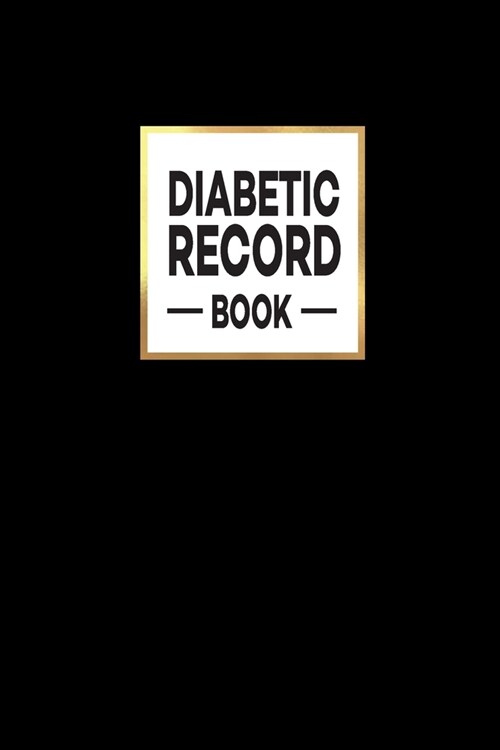 Diabetic Record Book: Easy Daily Blood Notebook, Insulin Levels & Meal Notes, Food Glucose Journal, 2 Year Planner, Black Simple Hypoglycaem (Paperback)
