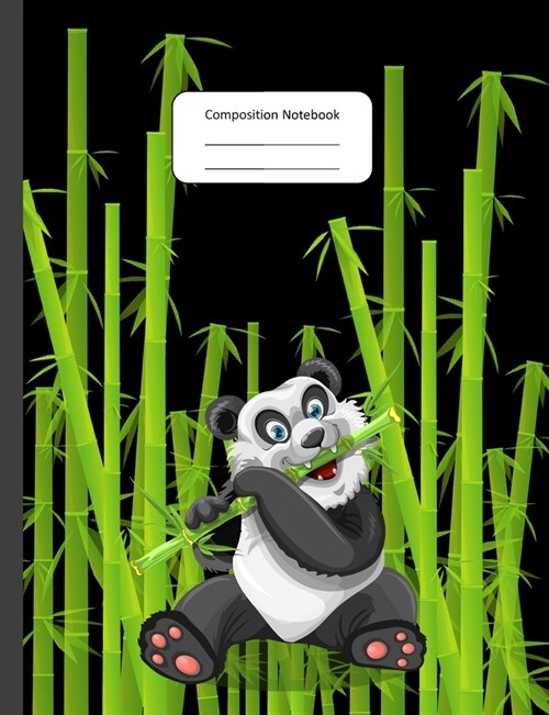 Composition Notebook: Unique Design Bamboo Shoot & Panda Notepad Ideal Gift For Kids, Inspired Creative Writing Or Note Taking (Paperback)