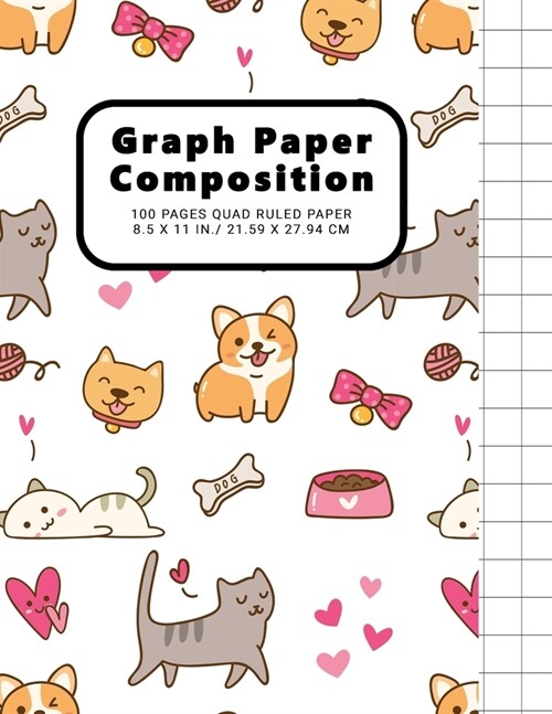 Graph Paper Composition Notebook: Grid Paper Notebook, Quad Ruled, 100 Sheets, 1/2 Inch Squares, Grid Paper 0.50, 2 Squares Per Inch 8.5 x 11 Schoo (Paperback)