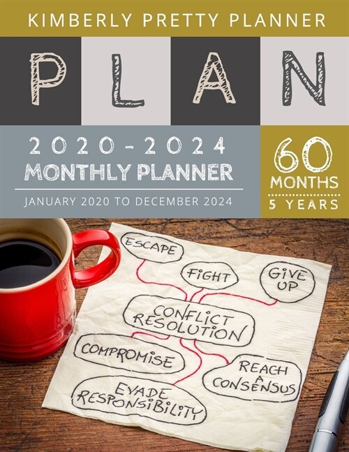 2020-2024 5 Year Monthly Planner: make shithappen book - 60 Months Calendar Large size 8.5 x 11 2020-2024 planner, organizer and internet logbook (Paperback)