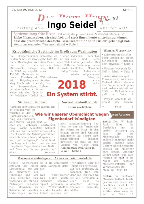 2018 Ein System stirbt: Wie wir unserer Oberschicht wegen Eigenbedarf k?digten (Paperback)