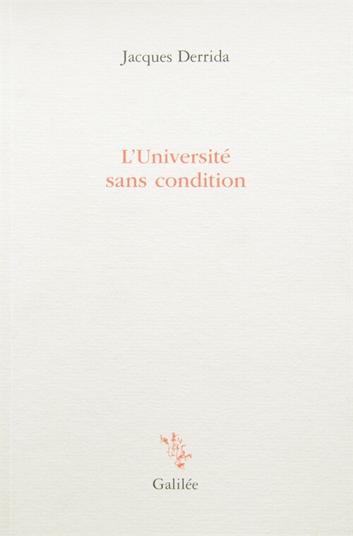 Luniversite sans condition (Paperback)