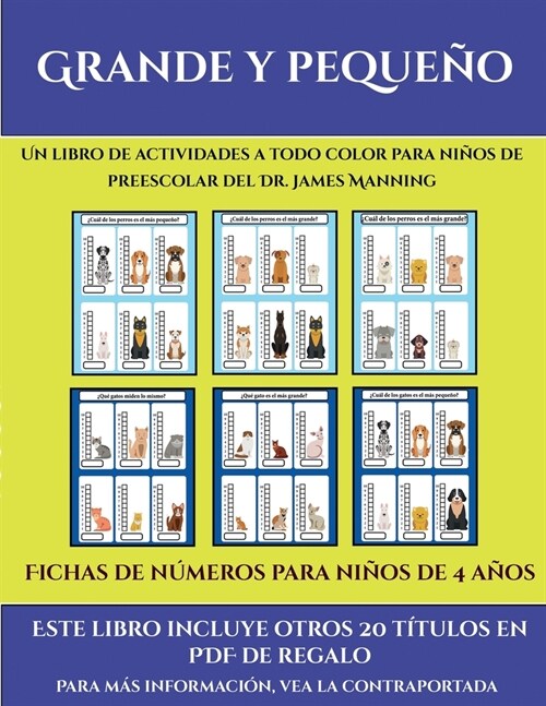 Fichas de n?eros para ni?s de 4 a?s (Grande y peque?): Este libro contiene 30 fichas con actividades a todo color para ni?s de 4 a 5 a?s (Paperback)