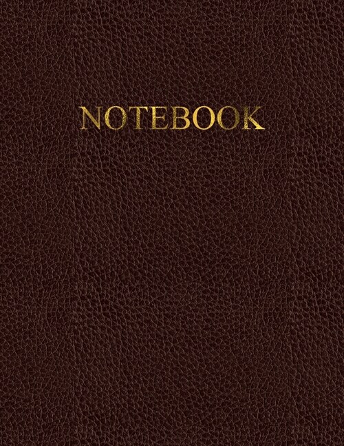 Notebook: Unruled/Unlined/Plain/blank Notebook - 120 pages numbered - Classic Leather with Gold lettering - A4/Letter Size - Dia (Paperback)