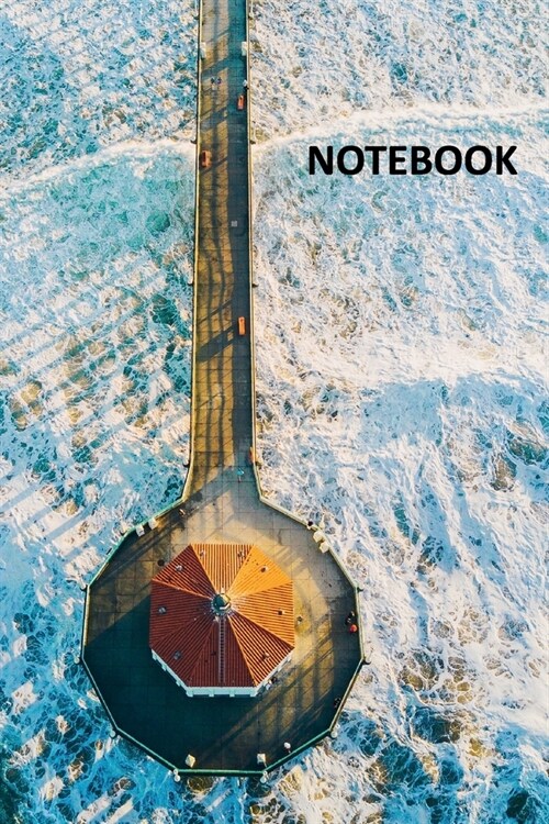 Notebook: Beach Aerial photography Elegant Composition Book Daily Journal Notepad Diary Student for researching manhattan beach (Paperback)