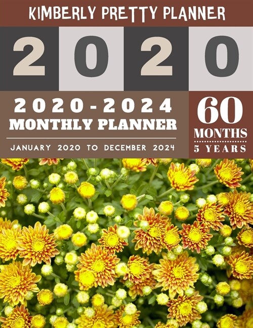 5 year monthly planner 2020-2024: 2020-2024 Monthly Planner Calendar - internet login and password - 5 Year Goal Planner - Five Year Life Goal Plan - (Paperback)