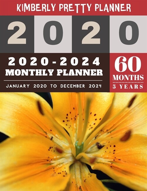 5 year planner 2020-2024: 2020-2024 Five Year Planner: internet Logbook and Journal, 60 Months Calendar (5 Year Monthly Plan Year 2020, 2021, 20 (Paperback)