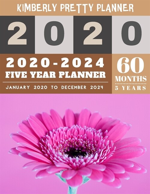 5 Year Planner 2020-2024: calendar planner 5 year - password keeper and Journal, 60 Months Calendar (5 Year Monthly Plan Year 2020, 2021, 2022, (Paperback)