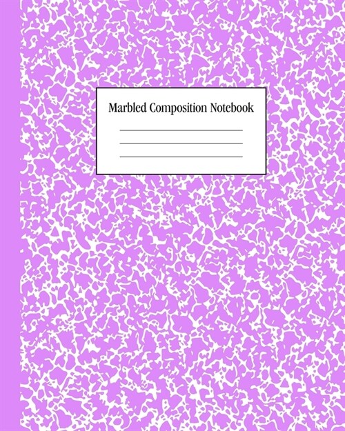 Marbled Composition Notebook: Lite Purple - College Ruled Notebook - 100 Pages - 8 x 10 - Journal for Children, Kids, Girls, Teens And Women (School (Paperback)