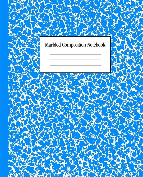 Marbled Composition Notebook: Lite Blue- College Ruled Notebook - 100 Pages - 7.5 x 9.25 - Journal for Children, Kids, Girls, Teens And Women (Schoo (Paperback)