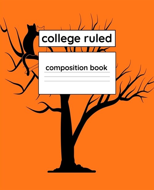 College Ruled Composition Book: 110 Page 7.5 x 9.25 Blank Lined Composition Notebook Halloween Theme (Paperback)