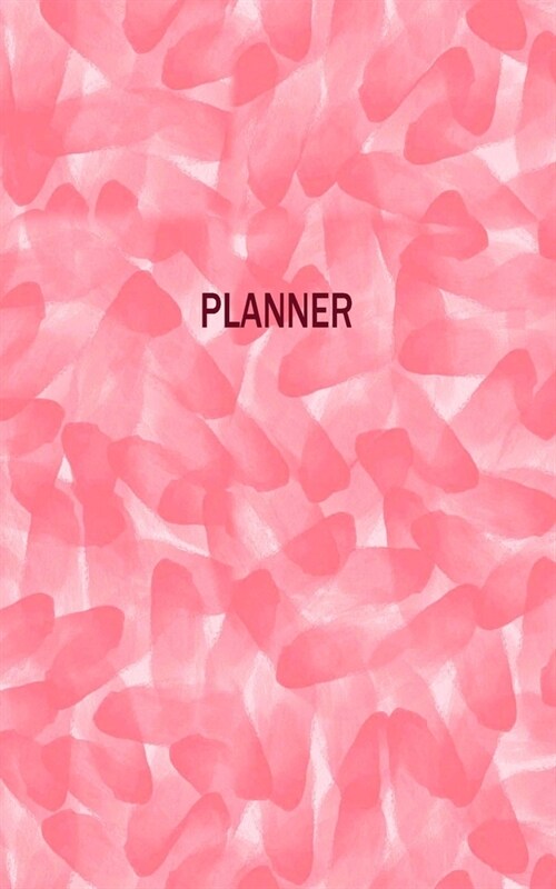 Planner: Undated Pocket Planner and Ruled Notebook with Red Cover (Paperback)