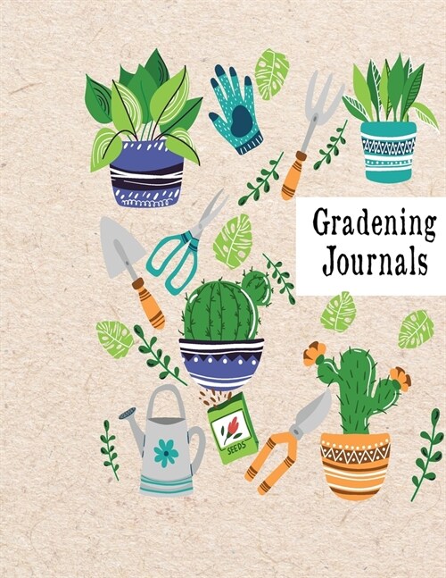 Gardening Journals: Garden record diary with Personal Seasonal recording all your gardening activities, projects and ideas Floral Plants g (Paperback)