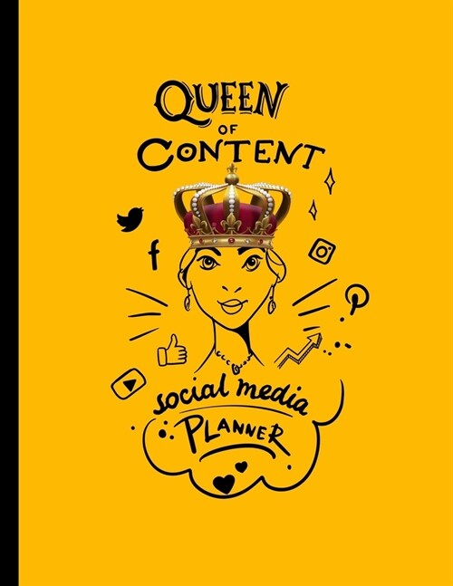 Queen of Content Social Media Planner: Undated Year Agenda Weekly Scheduler to help you with Social media content planning (Paperback)