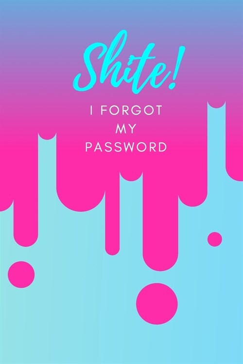 Shite! I Forgot My Password: (Pink) A Premium Internet Password Notebook to Organize Usernames and Passwords for Disorganized People (Paperback)