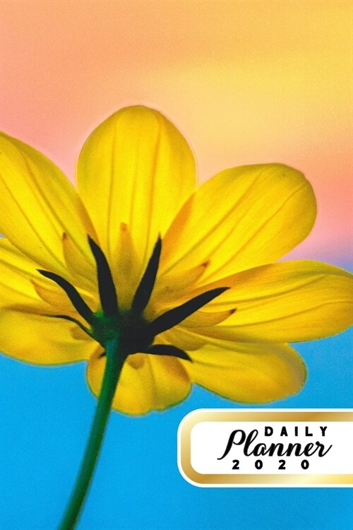 Daily Planner 2020: Yellow Flower Daisy 52 Weeks 365 Day Daily Planner for Year 2020 6x9 Everyday Organizer Monday to Sunday Sunny Posit (Paperback)