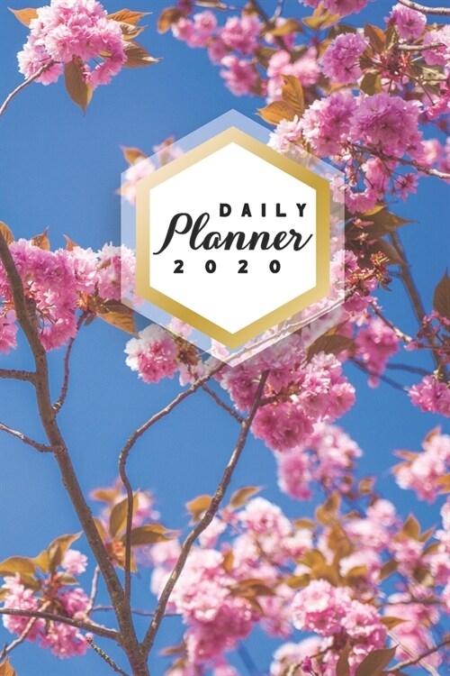 Daily Planner 2020: Pink Sakura Flowers Cherry Blossoms 52 Weeks 365 Day Daily Planner for Year 2020 6x9 Everyday Organizer Monday to Su (Paperback)