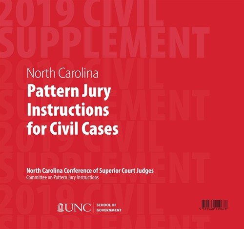 June 2019 Supplement to North Carolina Pattern Jury Instructions for Civil Cases (Paperback)