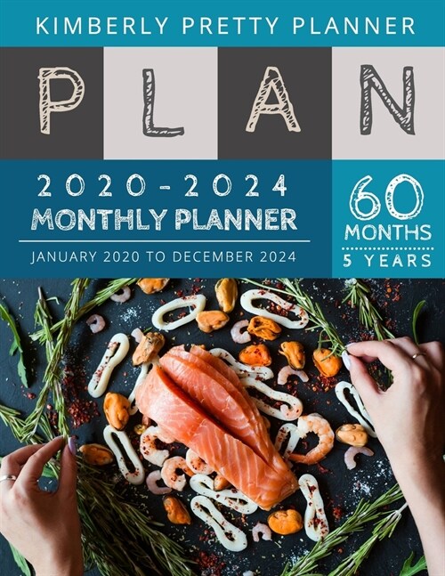 5 year monthly planner 2020-2024: five year planner 2020-2024 for planning short term to long term goals - easy to use and overview your plan - salmon (Paperback)