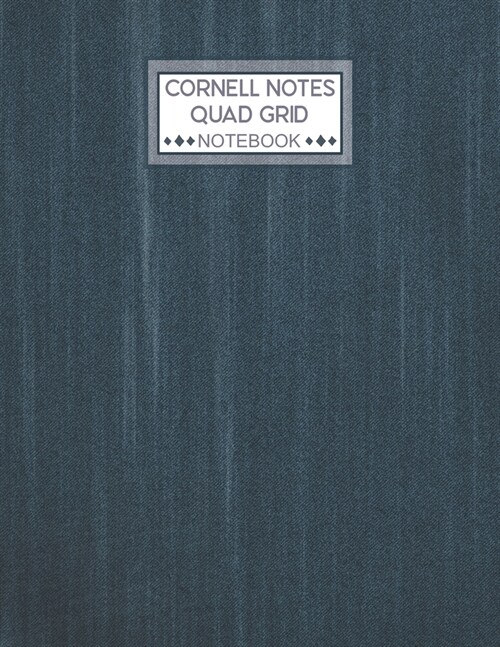 Cornell Notes Quad Grid Notebook: Cornell Quadrille Notebook Paper Index and Numbered Page Interior: Science Math (Paperback)