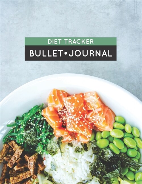 Diet Tracker Bullet Journal: Blank Dot Grid Notebook to Organize and Plan Diets, Meal Planning, and Recipes (Paperback)