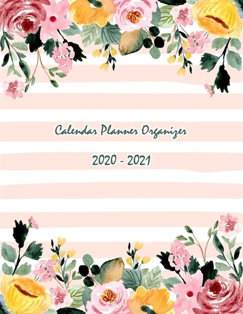 Calendar Planner Organizer 2020-2021: 24-Month Calendar Planner, January 2020-December 2021 (Daily, Weekly, and Yearly Agenda, Personal Organizer and (Paperback)