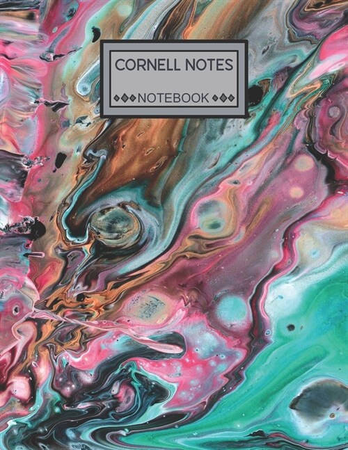 Cornell Notes Notebook: College Ruled Cornell Notebook Paper Index and Numbered Page Interior: Marble (Paperback)