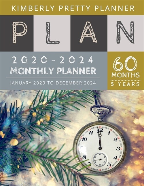 5 Year Monthly Planner 2020-2024: executive planner 2020 - 2020-2024 Monthly Planner Calendar - 5 Year Planner for 60 Months with internet record page (Paperback)
