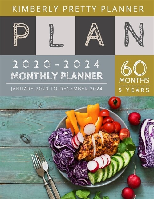 5 Year Monthly Planner 2020-2024: calendar 2020-2024 planner - 60 Months Calendar Large Size 8.5 X 11 2020-2024 Planner, Organizer And Internet Logboo (Paperback)