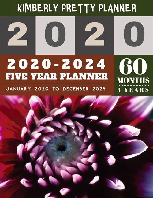 5 Year Monthly Planner 2020-2024: five year monthly planner - 2020-2024 yearly and monthly planner to plan your short to long term goal with username (Paperback)